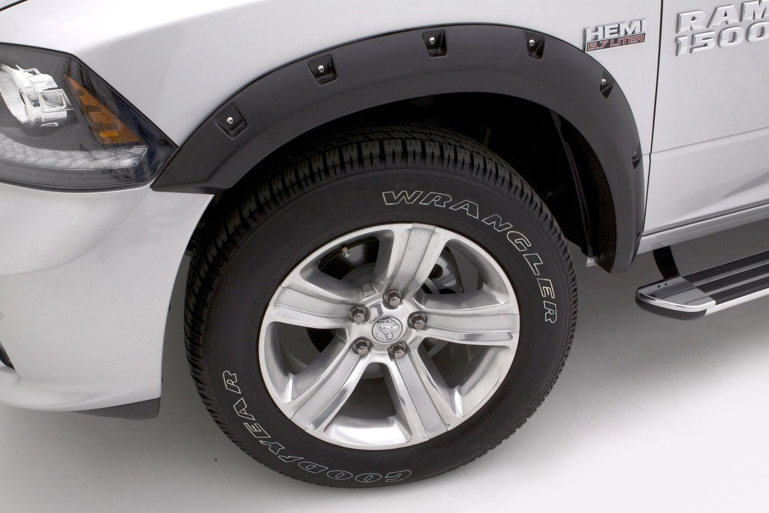 Lund Elite Series RX204S Black Rivet Style Standard Front and Rear Fender Flare - 4 Piece