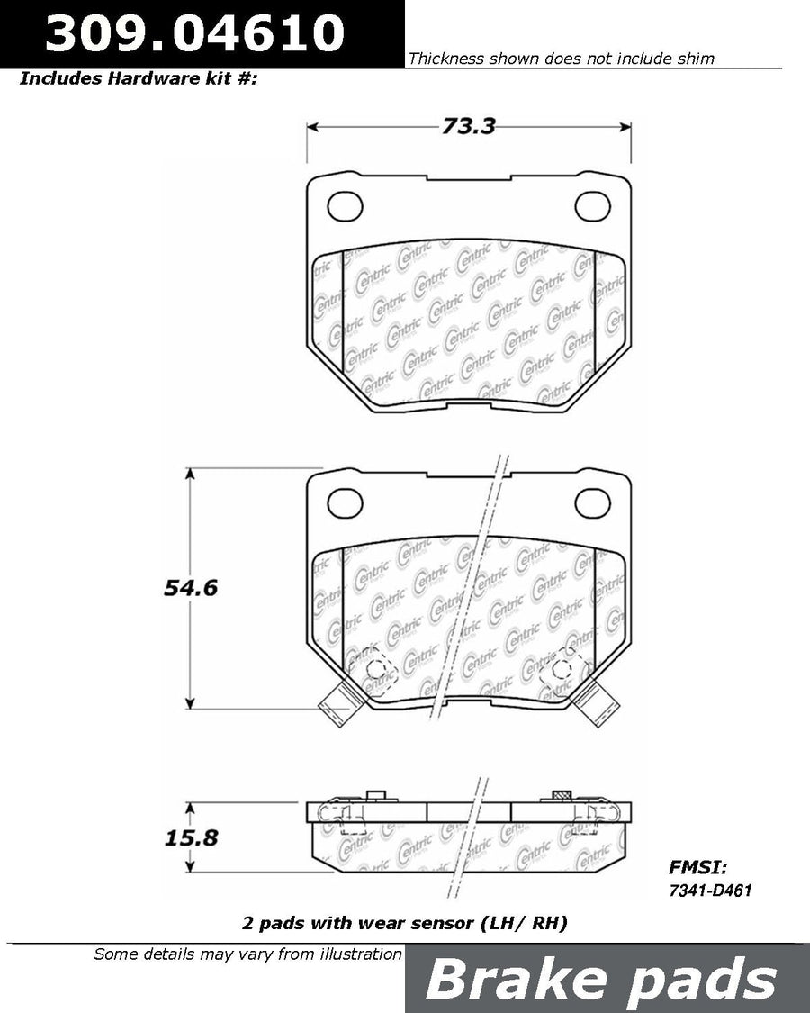 STOPTECH PERFORMANCE PAD 0CPV7 StopTech 309.04610