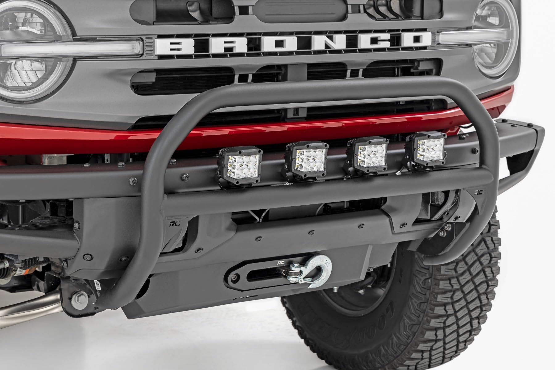 Bull Bar Rough Country for Ford Bronco (2021-2025) - Fits OE Modular Bumper, Easy Bolt-on Install