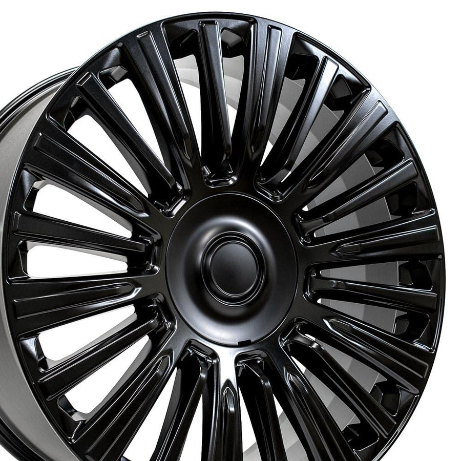 24 Inch OE Wheels CA92 Rim Fits Escalade Premium Luxury Platimum Style 6x139.7 24x10 Satin Black - Hollander 4876 (1)