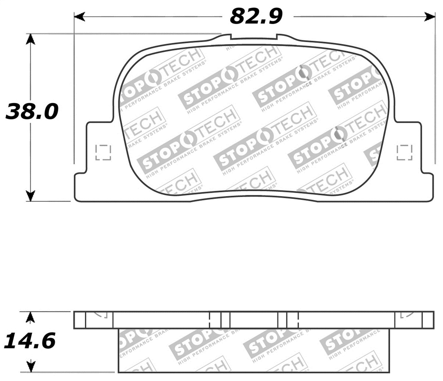 Sport Brake Pads StopTech 309.08350 with Shims and Hardware