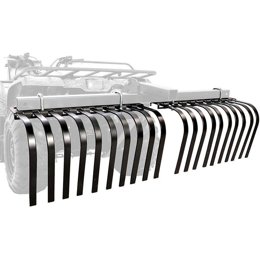 Camco Black Boar Landscape Rake ATV/UTV Implement for Removal of Rock, Grass Clumps and Debris, Prep for Seeding, Cultivate, Establish Food Plot, Maintain Land (66002)