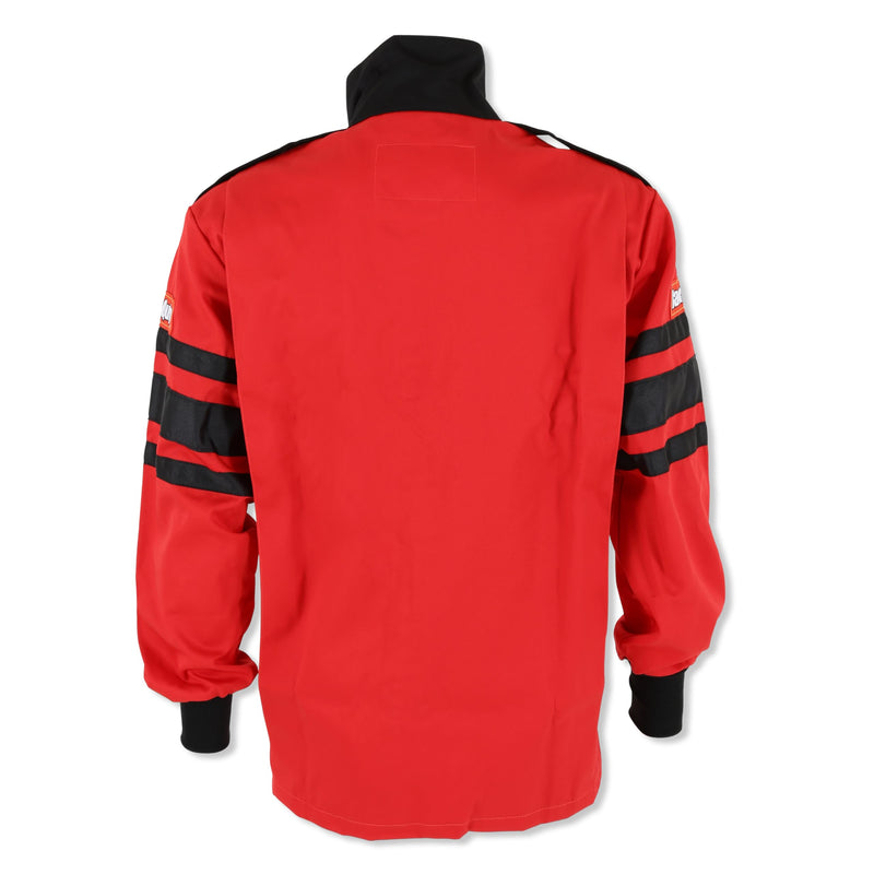 RaceQuip 110 Series Driving Jacket 111013RQP SFI 3.2A/1 Red/Black Stripe Medium