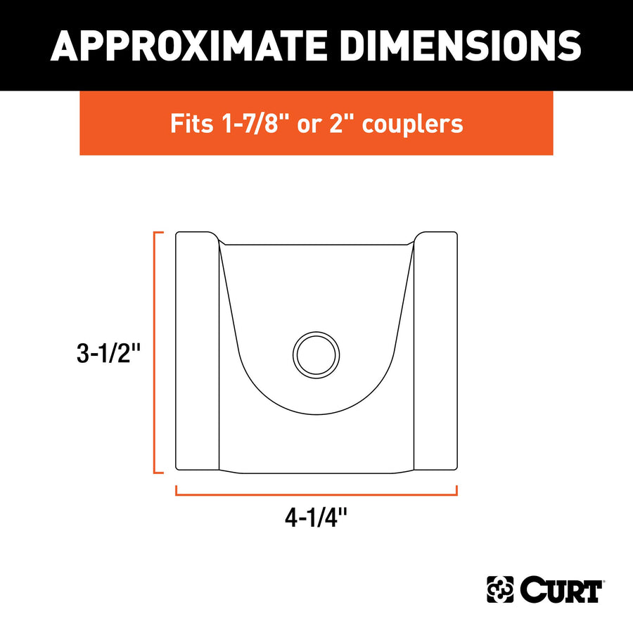 CURT Powder-Coated 23079 Aluminum Trailer Tongue Lock, Fits Most 2-Inch, 1-7/8-Inch Couplers