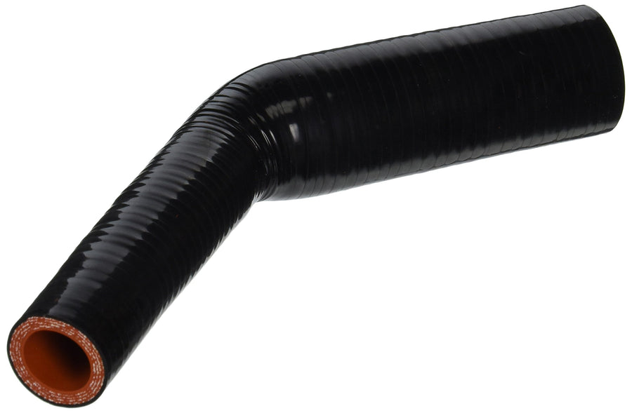 HPS Silicone High Temperature HTSER45-087-138-BLK 4-ply Reinforced 45 degree Elbow Reducer Coupler Hose, 100 PSI Maximum Pressure, 4" Leg Length on each side, 7/8" > 1-3/8" ID, Black