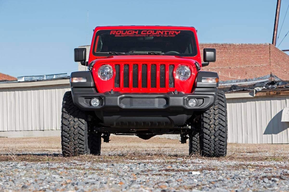Rough Country 2.5" Lift Kit for Jeep Wrangler JL Unlimited Rubicon w/ V2 Shocks (2018-2023) 4-Door - Fits up to 35" Tires