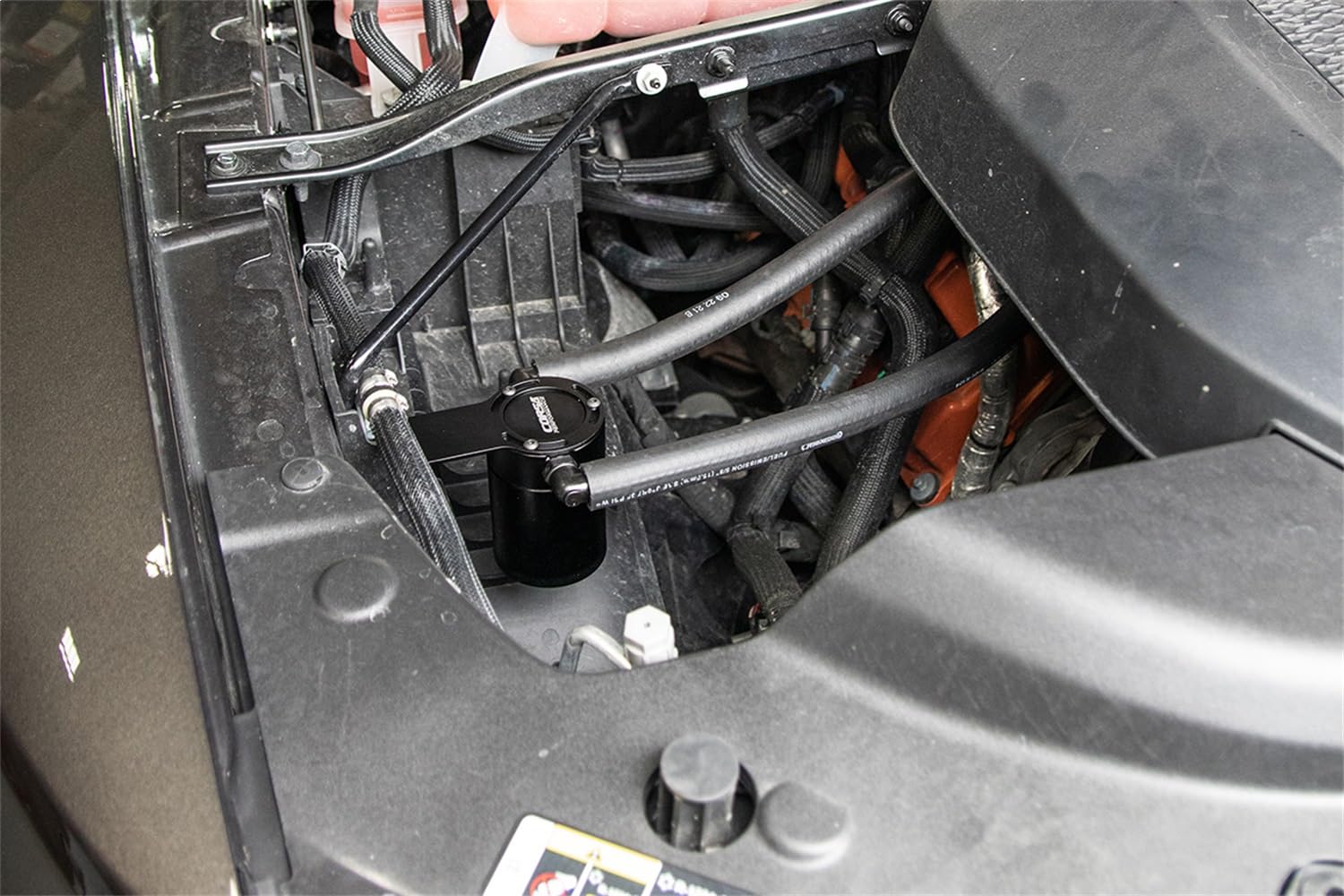 21-22 Dodge Ram TRX Crew Cab Corsa Aluminum Oil Catch Can w/Mounting Bracket (CC0008)