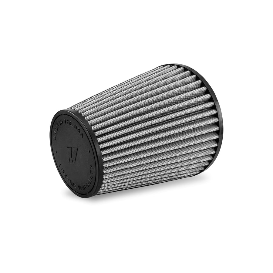 Mishimoto Air Filter, MMAF-4578DW, 4.5" Inlet, 7.8" Filter Length, Dry Washable