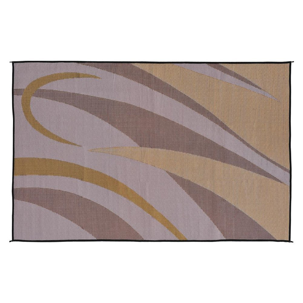 Camping Stylish GA7 Brown/Gold 8' x 12' Graphic Mat