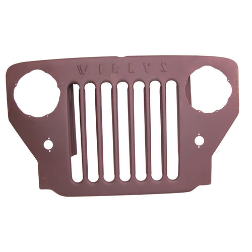 DMC-681798 | Omix-ADA | Grille, Willys Script | OE Reference: CGA004 | Fits 1953-1964 Willys CJ3B