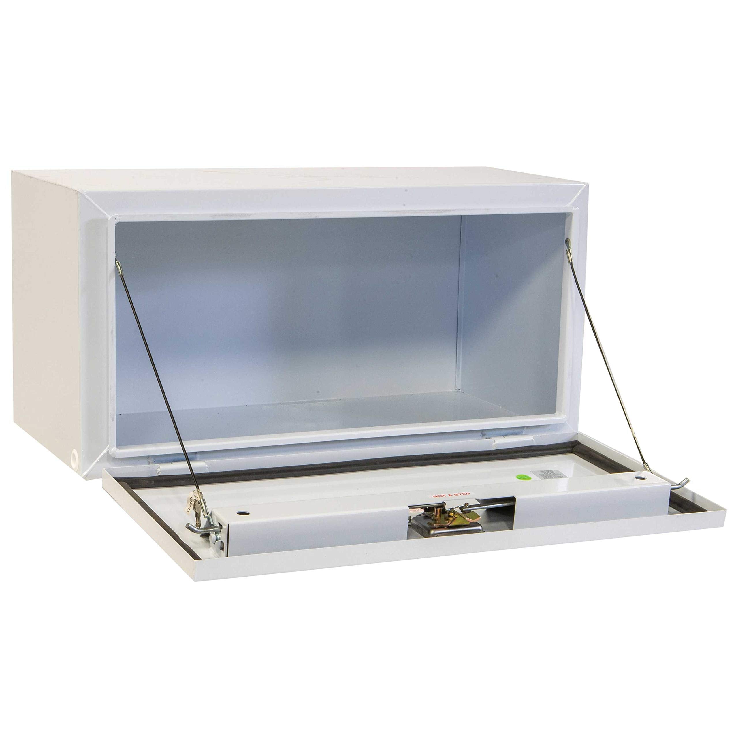 JOBOX Crescent White Steel Underbed Box 60" x 18" x 18" - 794980