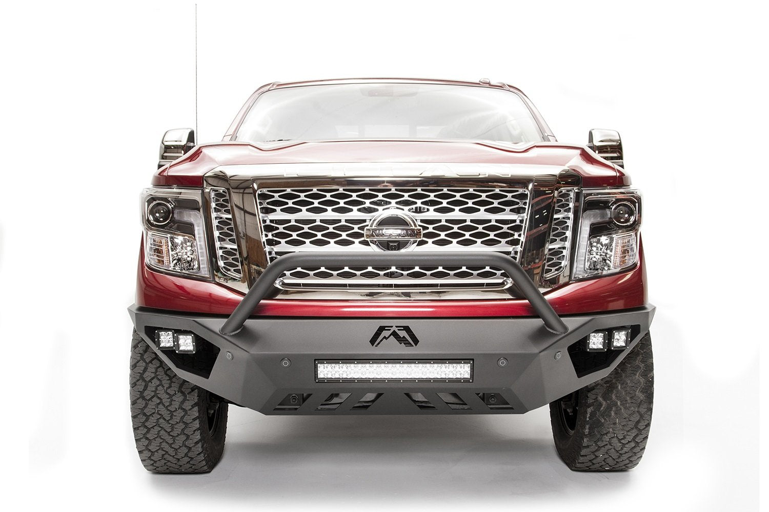 Vengeance Fab Fours NT16-D3752-1 Front Bumper; 2 Stage Black Powder Coated; W/pre-Runner guard; W/sensors;