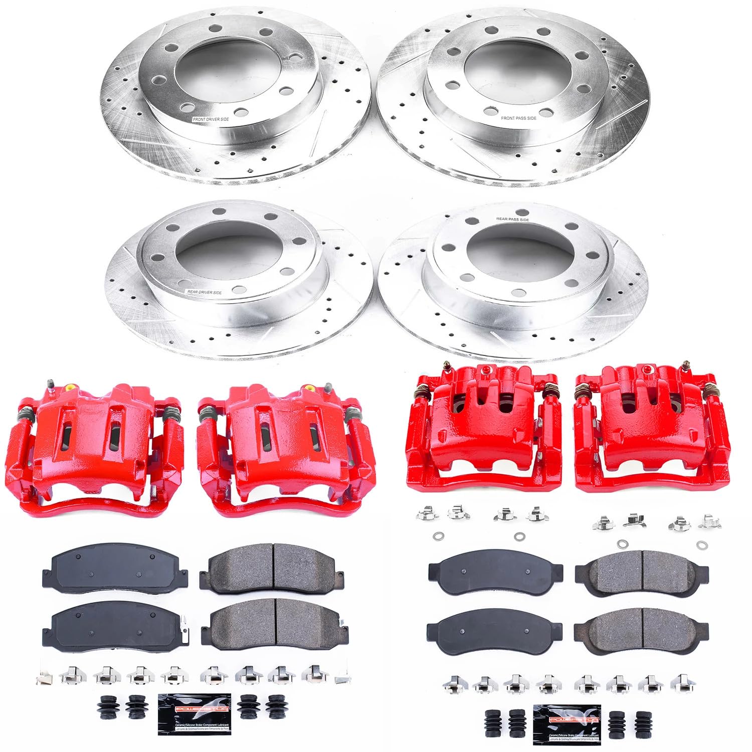 Power Stop Z23 Evolution Sport Brake Kit with Calipers For F-250 Super Duty Ford 2007-2008, Ford F-350 Super Duty 2007-2010 [Model Specific]