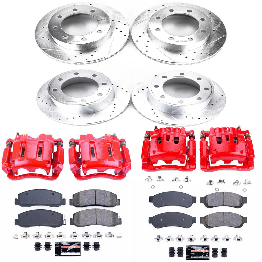 Power Stop Z23 Evolution Sport Brake Kit with Calipers For F-250 Super Duty Ford 2007-2008, Ford F-350 Super Duty 2007-2010 [Model Specific]