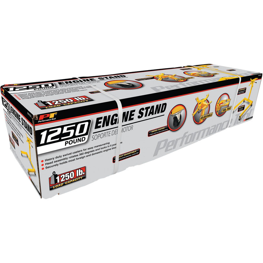 Engine Stand Performance Tool W41031 (1,250 lbs.) Capacity With 360 Degree Rotating Mount Assembly and Tray,Yellow