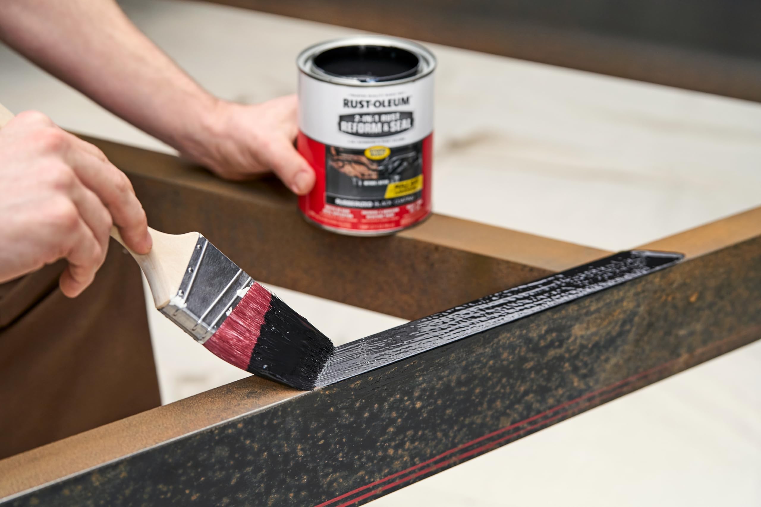 Rust-Oleum Automotive 2-in-1 Rust Reform & Seal, Black Quart