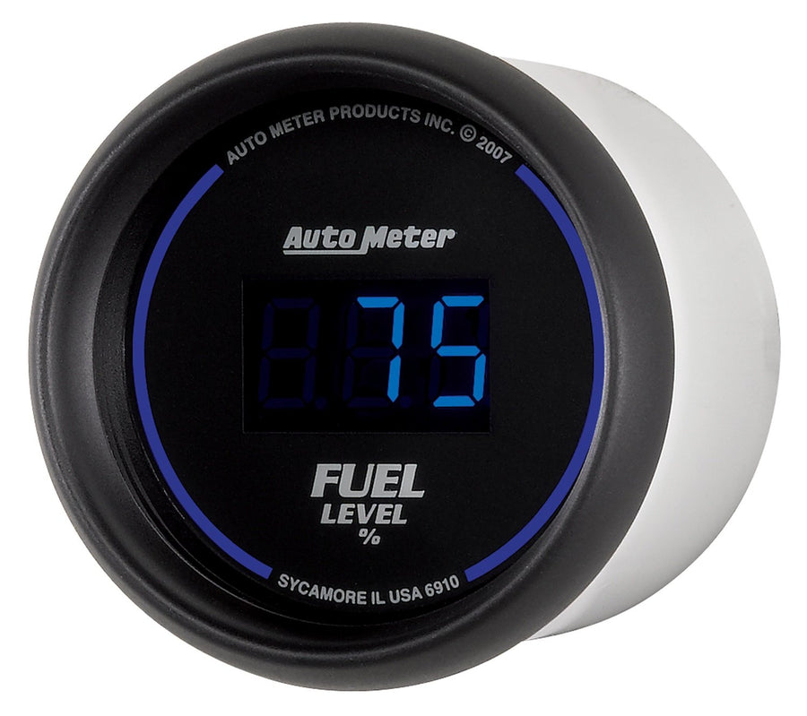 Auto Meter Cobalt Digital 2-1/16" 0-280 ohm Digital Fuel Level Programmable Empty - Full Range with Preset