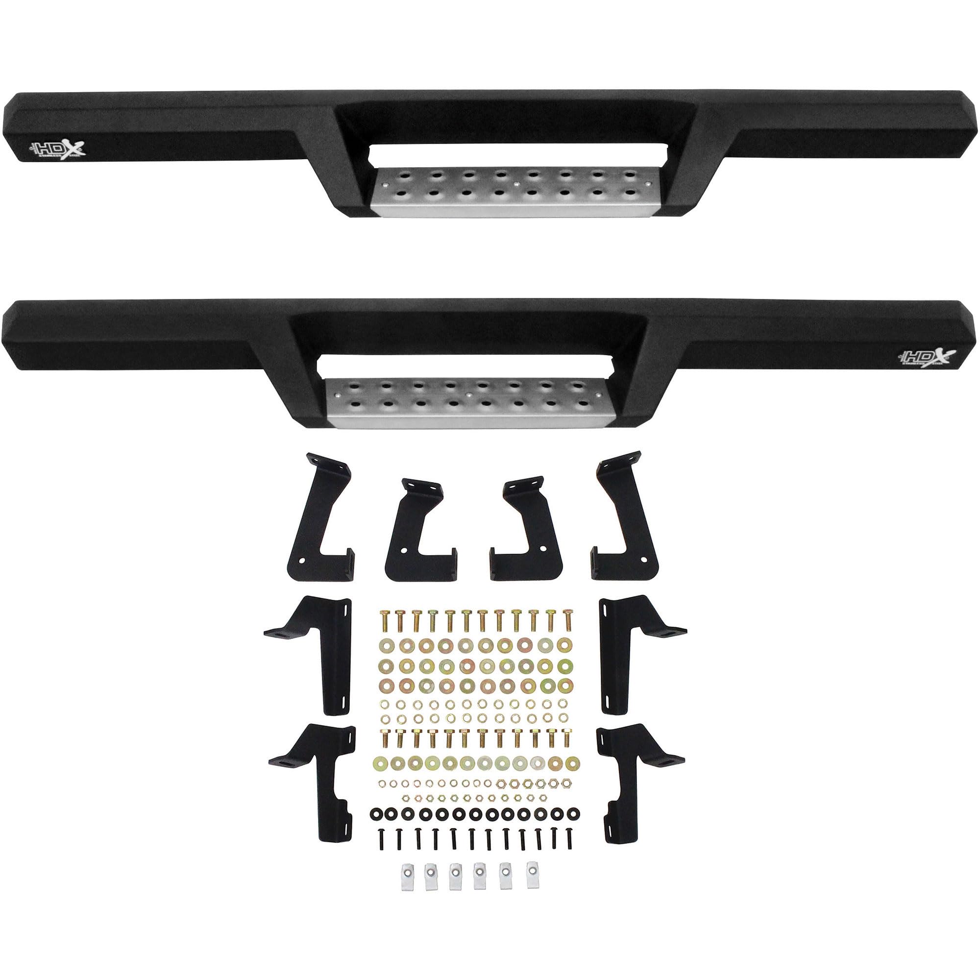 Westin 56-133152 Stainless HDX Drop Nerf Bars fits 2007-2018 Wrangler JK 2-Door Textured Black Pair