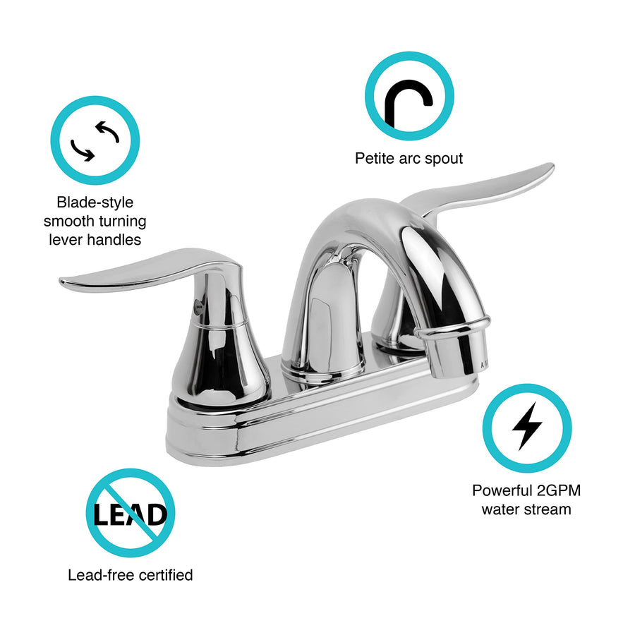 Dura Faucet RV Lavatory Faucet Elegant Arc Spout (Chrome Polished)