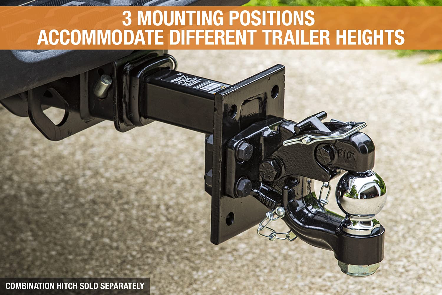 PM107 Buyers Products Pintle Hook Mount – 3 Position Adjustable Trailer Hitch Receiver for 2 Inch Trucks, 13,000 lb MGTW – Heavy-Duty Tow Hitch, 2,600 MVL Rated, 10.25"