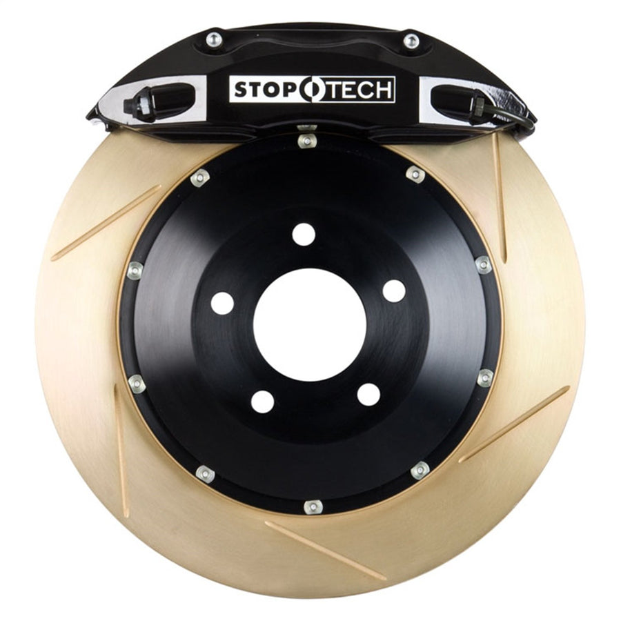 StopTech Big Brake Kit 83.836.4600.53; Black Caliper, Slotted Two-Piece Rotor, Front