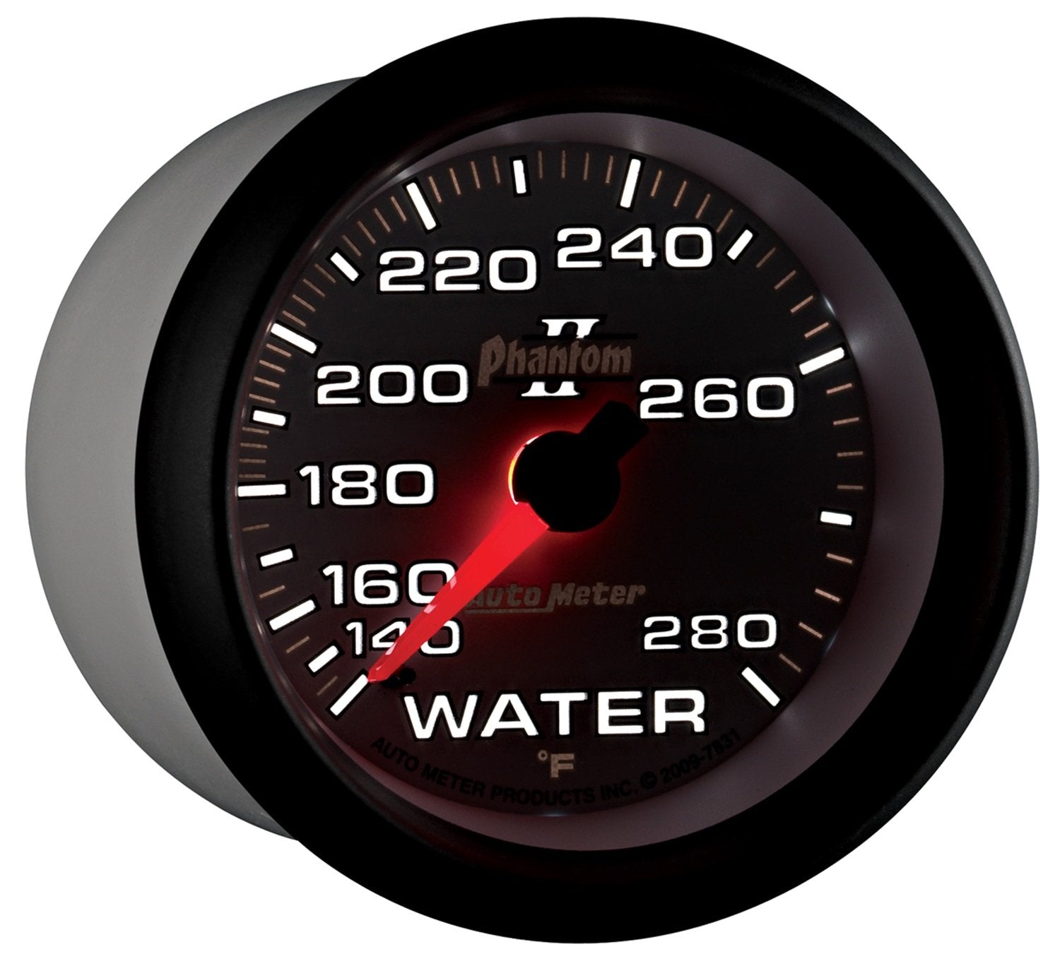 Auto Meter Phantom II 2-5/8" 140-280 Degree F Mechanical Water Temperature Gauge 7831