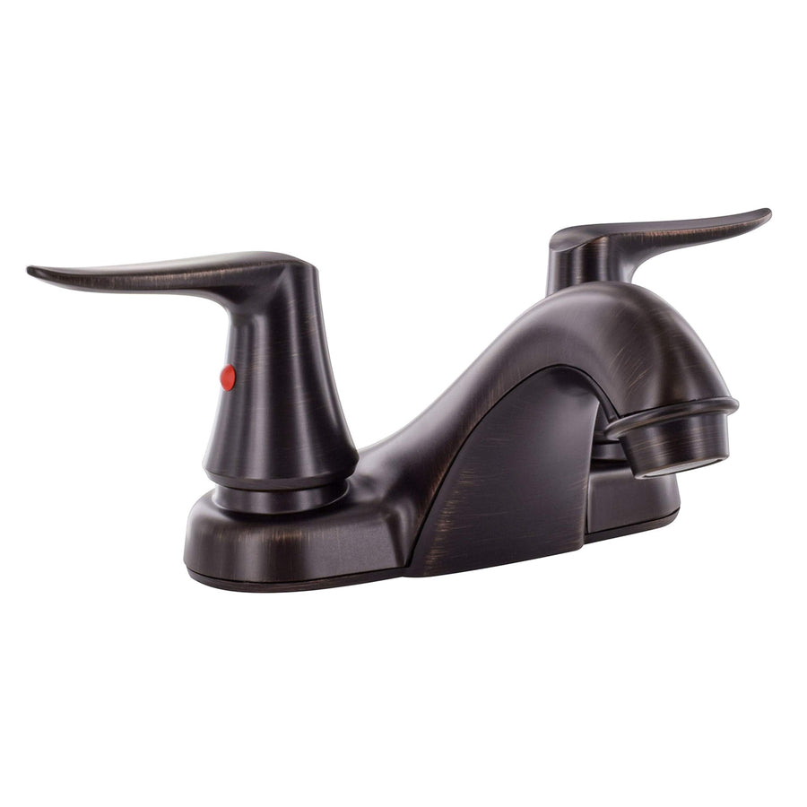4" VALTERRA Deck Lav Rubbed Bronze Faucet 2-Lever Handle