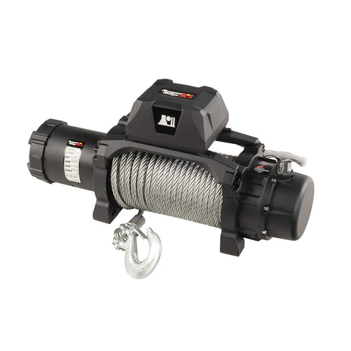 Trekker Winch, Rugged Ridge, 12,500 LBS, Cable, IP68 Waterproof, Wired Remote | 15100.24