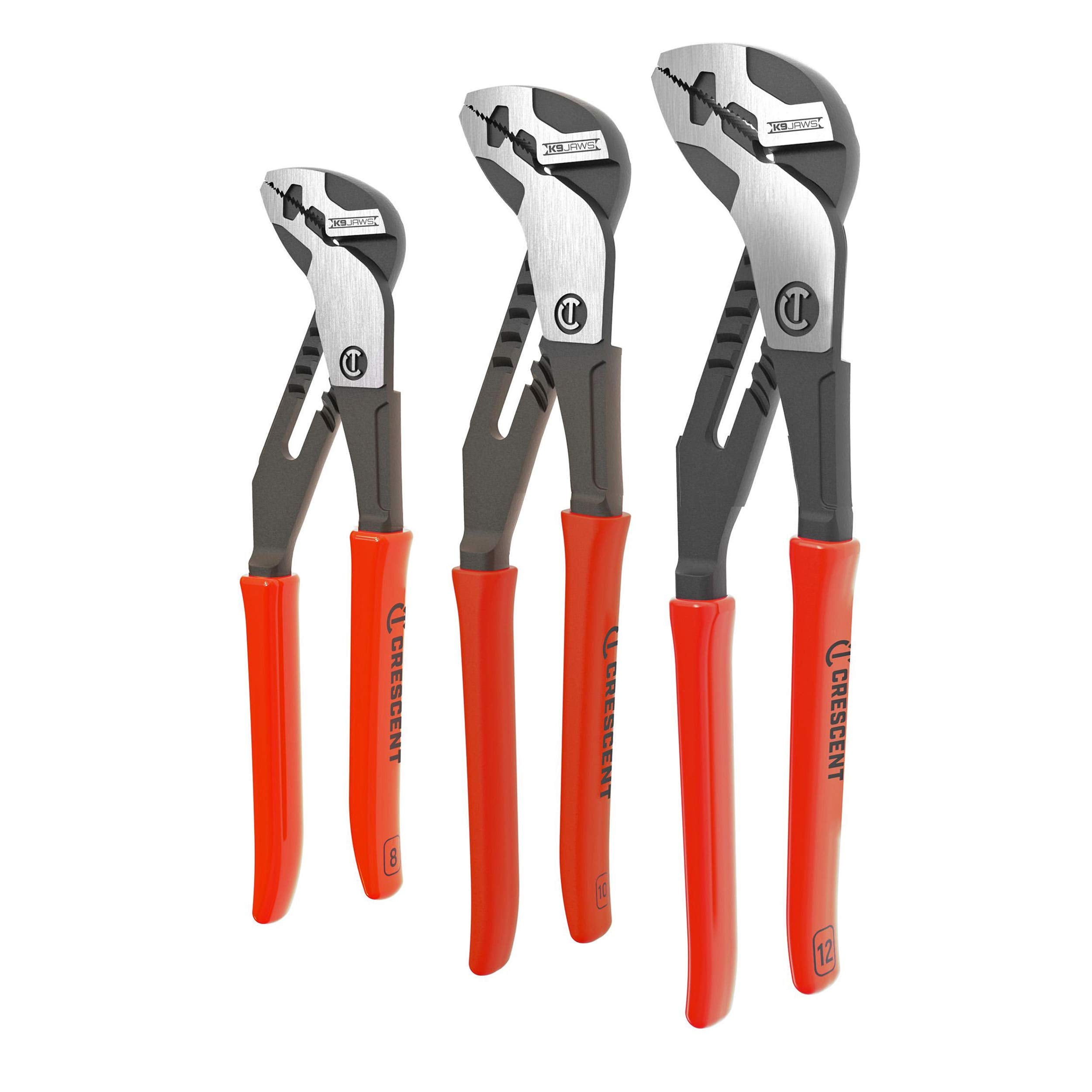 Pliers Set CRESCENT - 8", 10", 12" T&G Strght Dipped (RTZ2SET3)