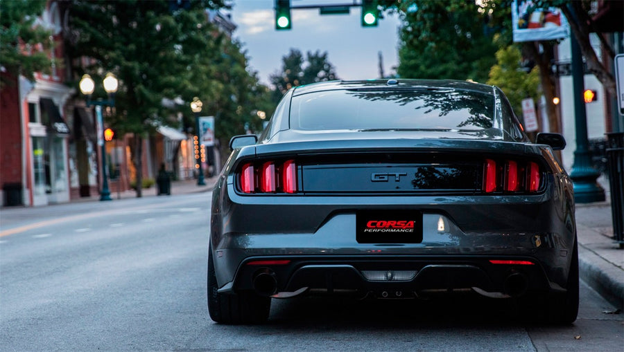 Cat Back Exhaust Corsa 14332BLK with Black Tip (Ford Mustang GT)