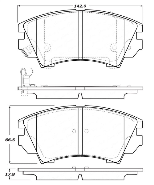 Sport Brake Pads StopTech 309.14040 with Shims and Hardware