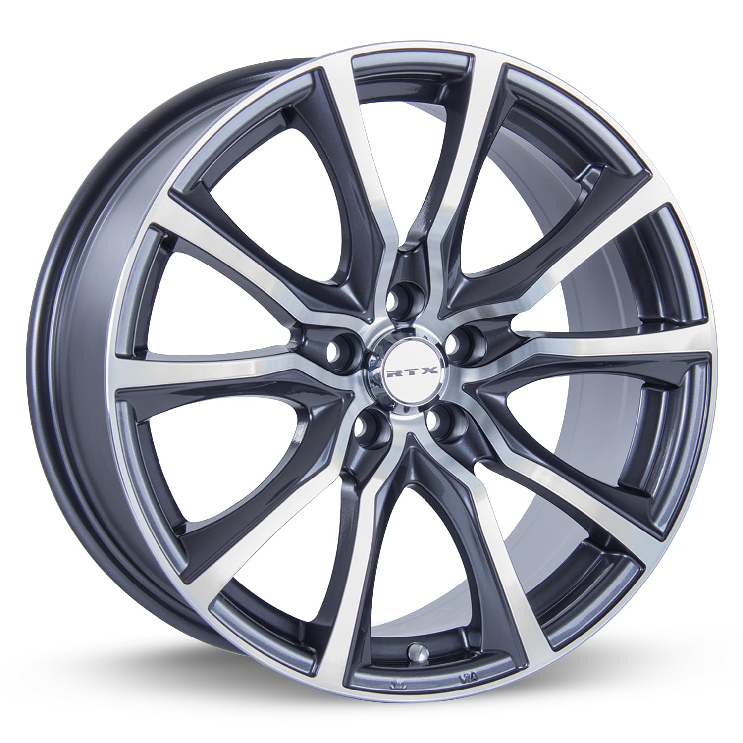Contour RTX Custom Wheel - 18x8, 42 Offset, 5x114.3 Bolt Pattern, 73.1mm Hub - Gunmetal with Machined Face Rim