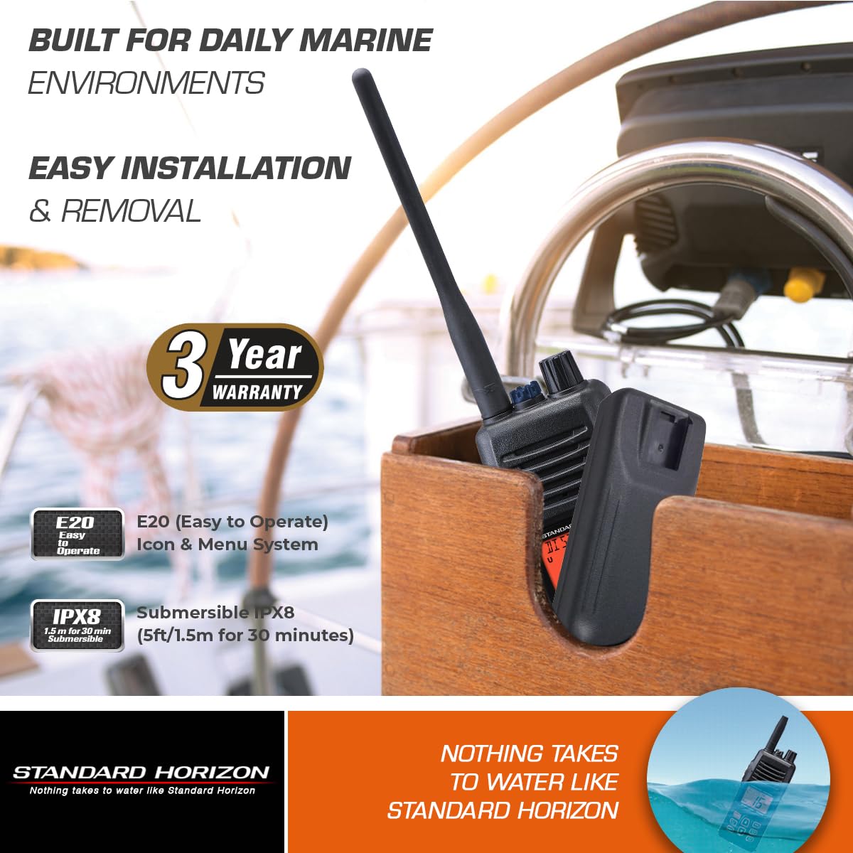 Battery Standard Horizon SBR-45LIIS for HX400IS