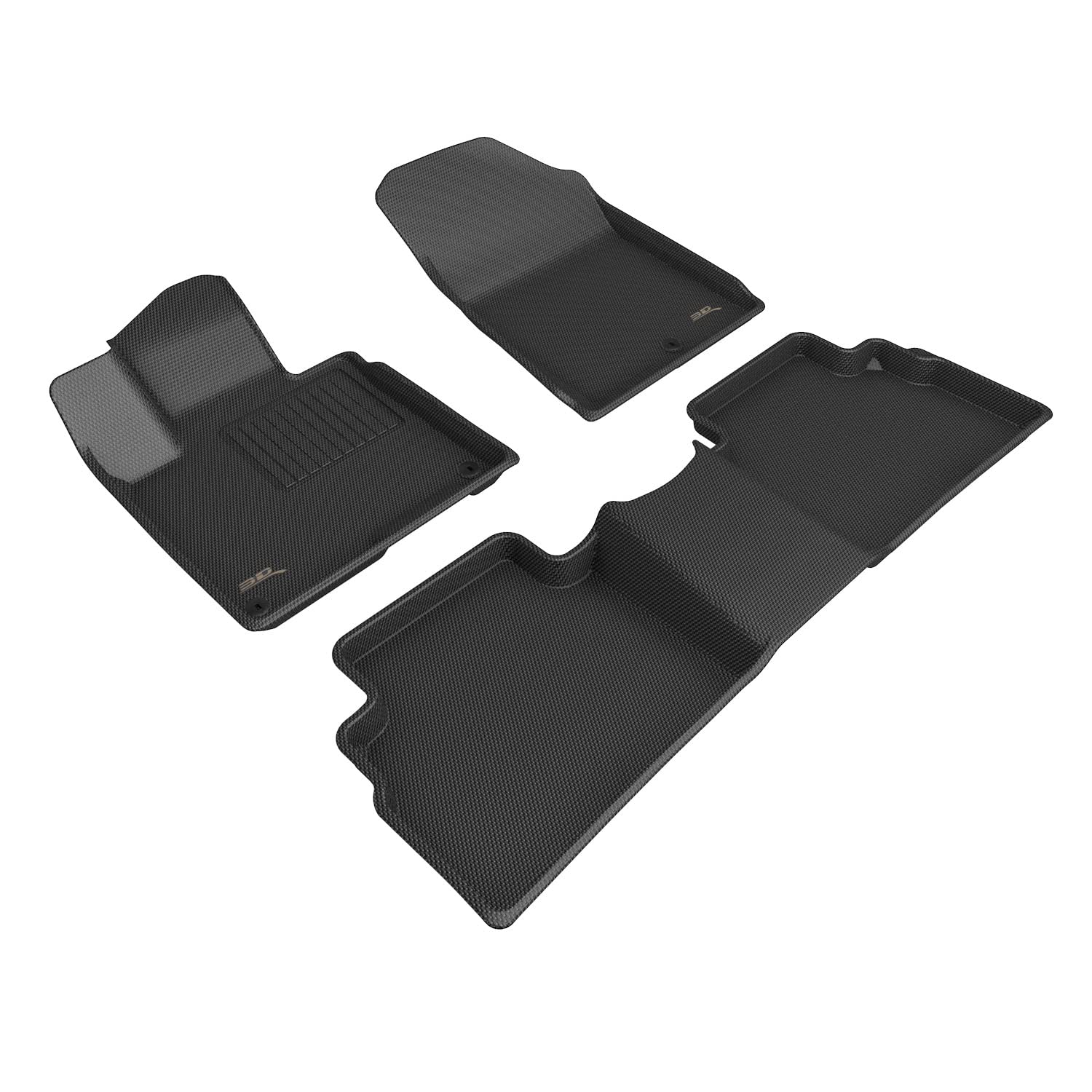 Kagu Floor Mat 3D MAXpider Custom Fit (Black) Compatible with Kia Sportage FWD Gas 2023-2026 - Full Set