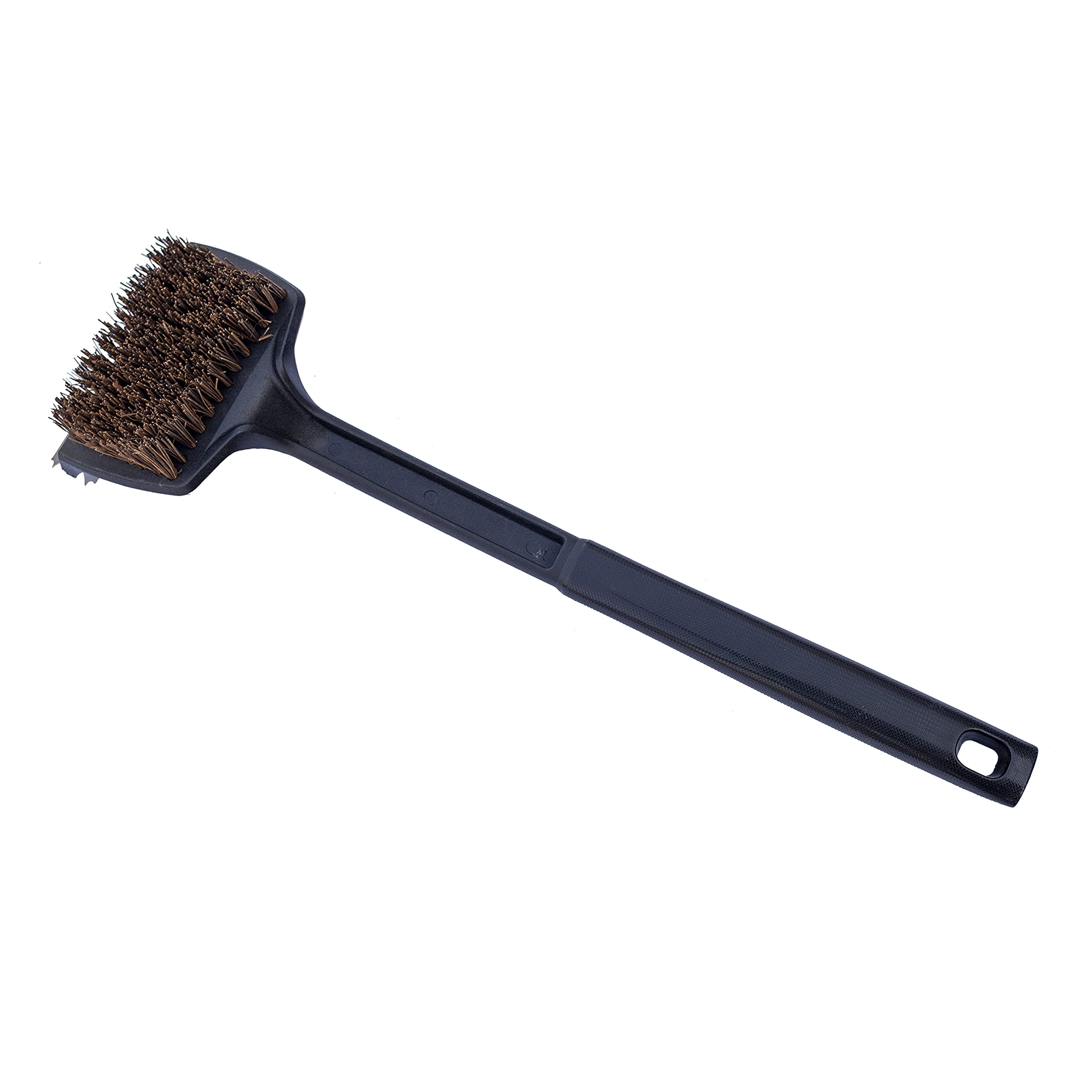 Dyna Glo 18" Grill Brush Flat Top w. Palmyra Bristles and Stainless Steel Scraper