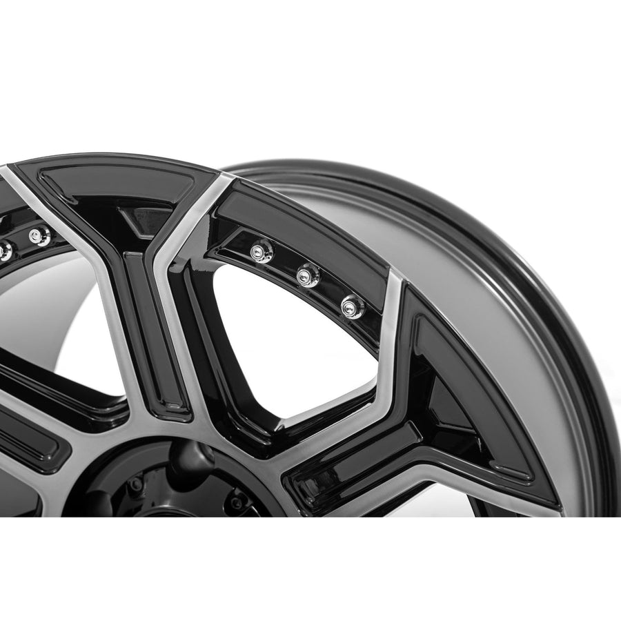 Rough Country Wheel 89 Series | One-Piece Machined 17x9 | 5x4.5 | -12mm Black Gun Metal Painted (17 x 9. inches /5 x 4 inches, -12 mm Offset)