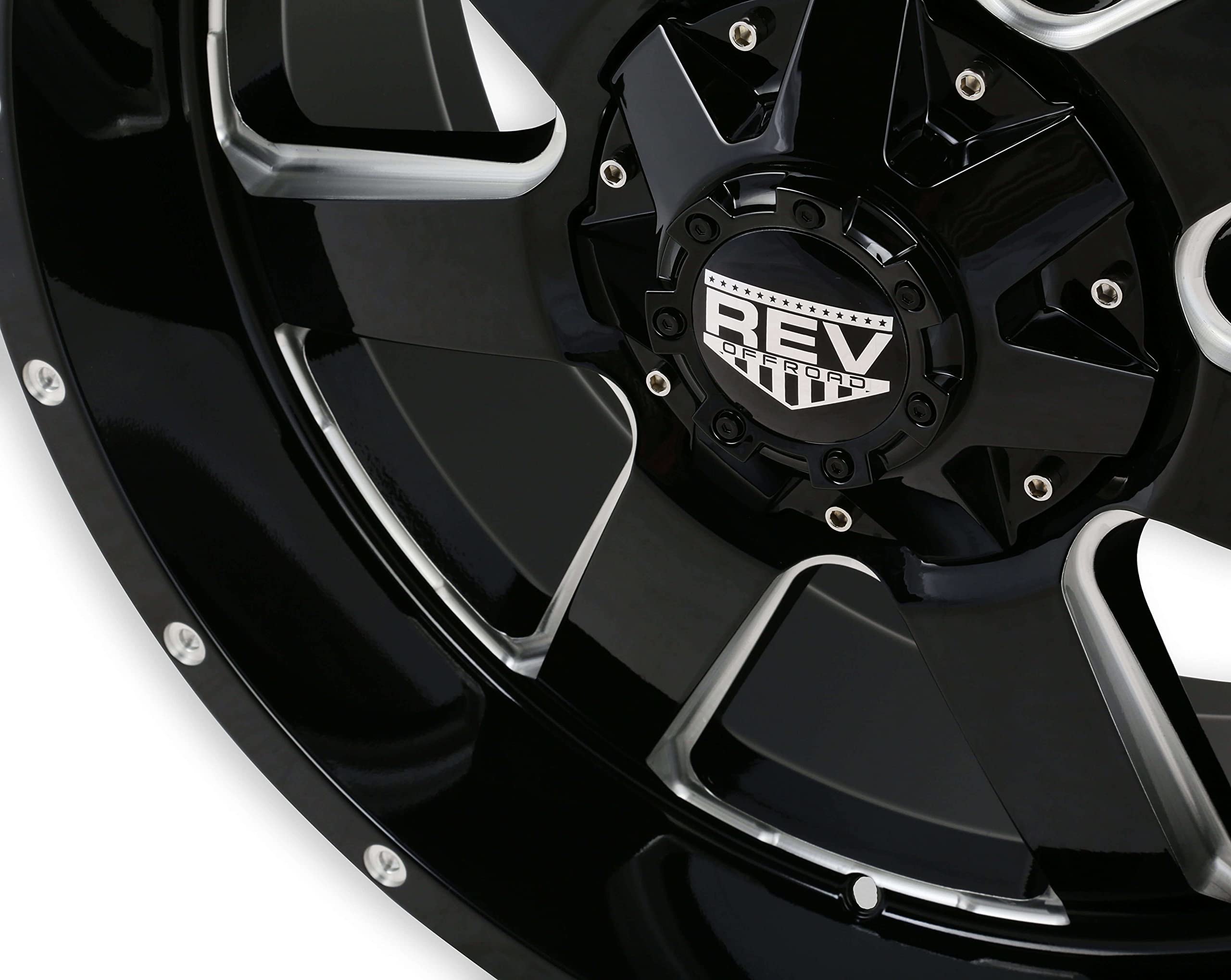885 Offroad Series REV Wheels 20x9, 6x135/6x139.7, 12 MM Offroad Styling Wheels, Model 885M-2903512 | Aluminum Wheels in a Milled Finish with Gloss Black Inserts 6-Bolt Pattern