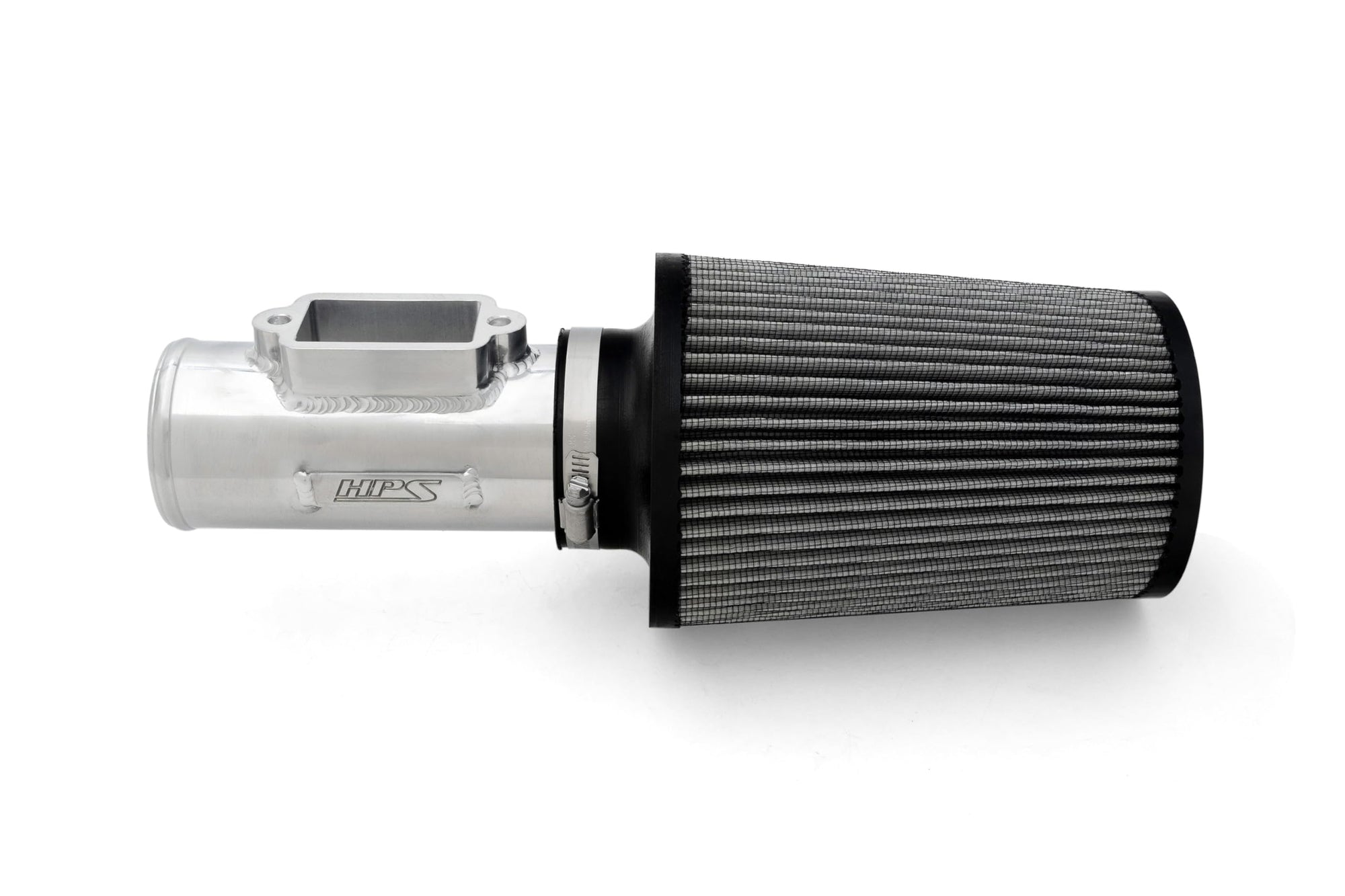 HPS 3" Polished Aluminum MAF Sensor Housing with HPS-4297 Cone Air Filter Compatible for Lexus Toyota 2JZ 1MZ 1UZ Engine, MAFT-1603