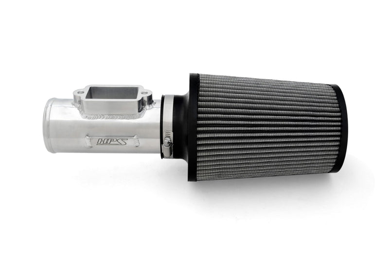 HPS 3" Polished Aluminum MAF Sensor Housing with HPS-4297 Cone Air Filter Compatible for Lexus Toyota 2JZ 1MZ 1UZ Engine, MAFT-1603