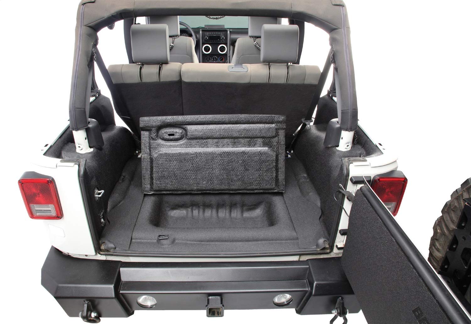 Jeep Bedtred - Bedrug | 2007 - 2010 Jeep Wrangler JK 2 Door, Cargo Liner w/ Tailgate & Tub Liner | Grey - 5 pc. | BTJK07R2