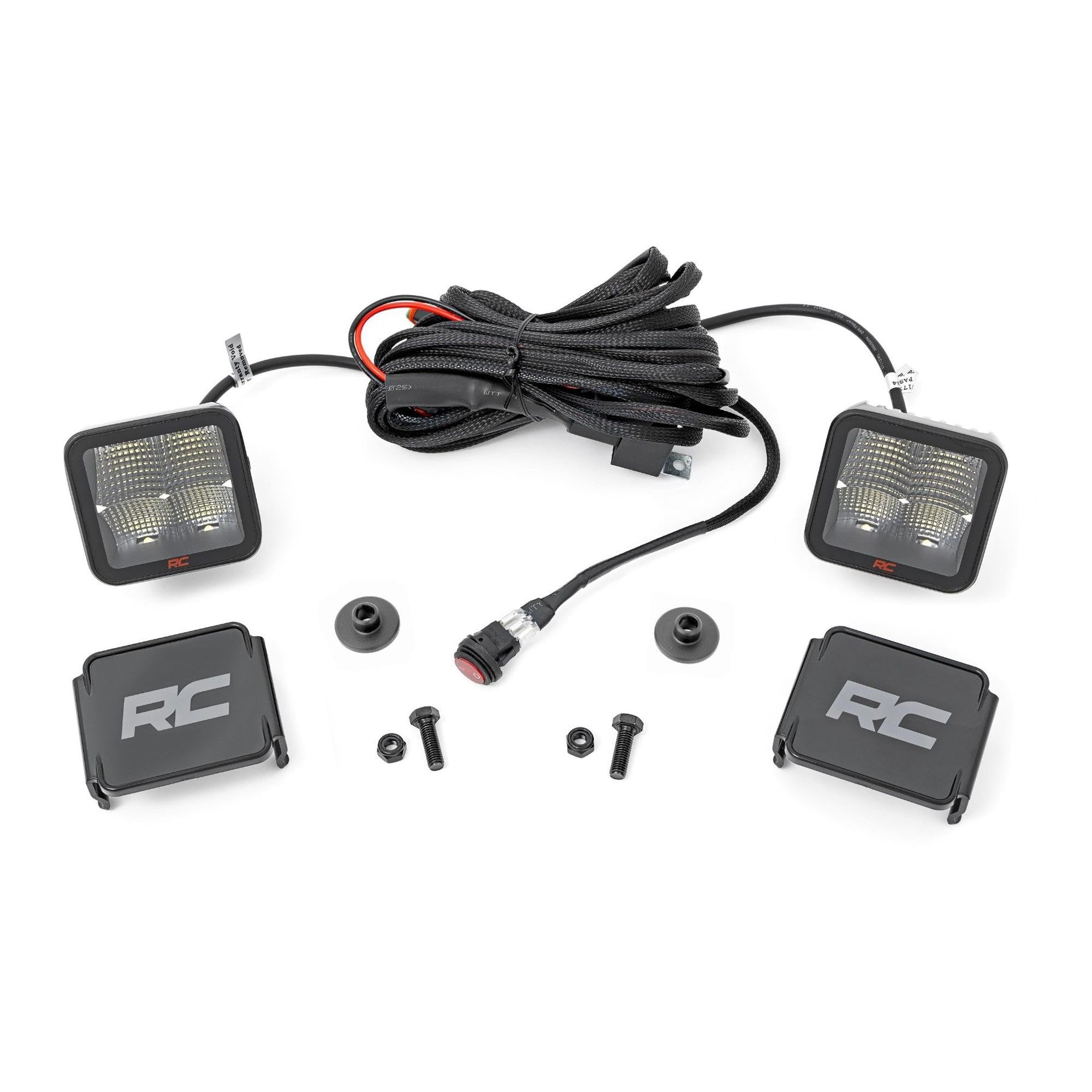 Rough Country 2" Dual Spot LED Ditch Light Kit for Ford Bronco (2021-2024) - 2X Light Pods, Spot Beam