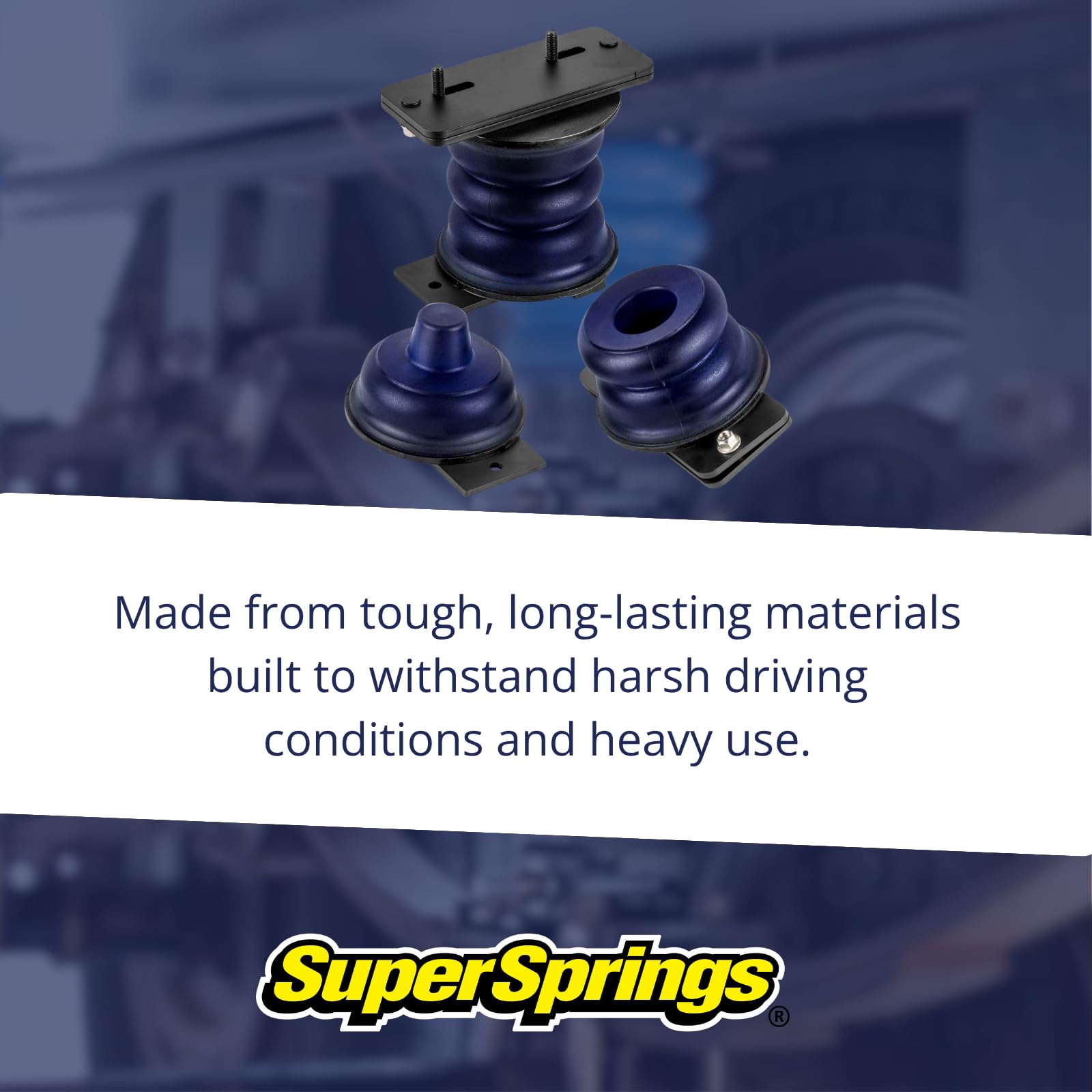 SuperSprings Left and Right Rear SSR-315-40-2 Blue SumoSprings fits 2014 2023 Ram 2500 4x4 | Reduces Rear End Sag, Decreases Vibration & Stabilizes Sway