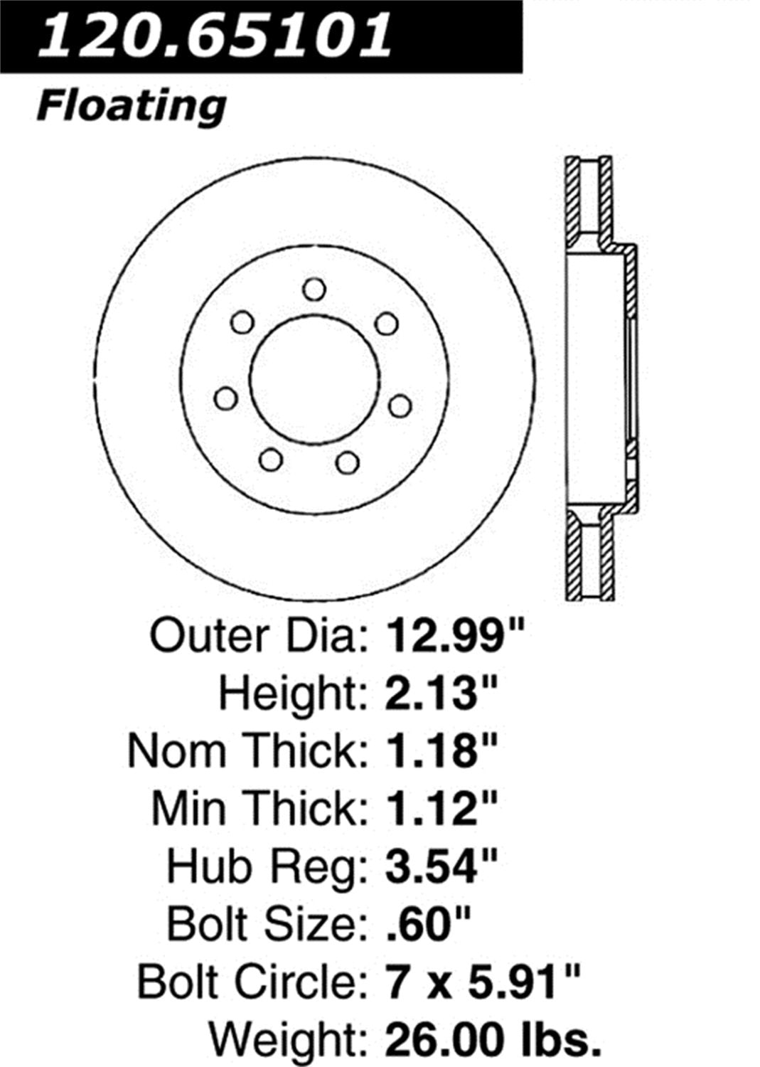 Sport Drilled/Slotted Brake Rotor StopTech 127.65101L (Front Left), 1 Pack