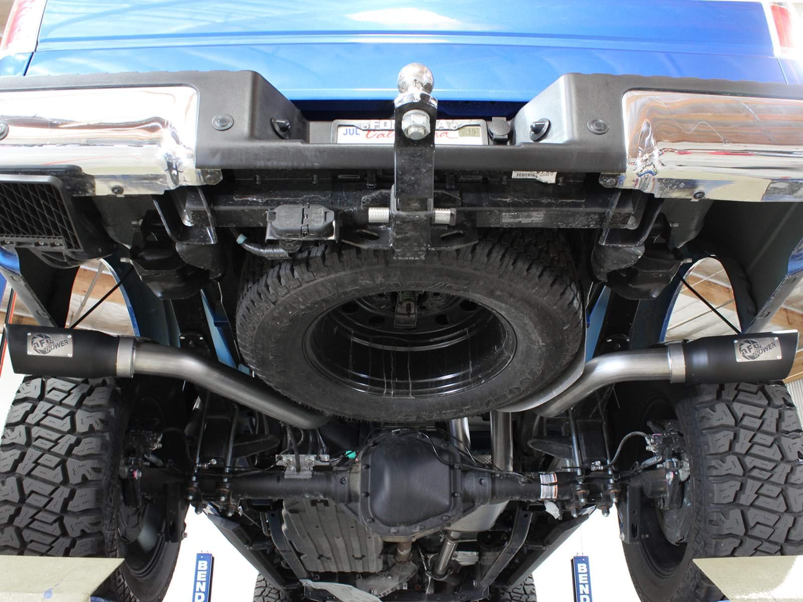 MACH Force-Xp aFe Power 3" Stainless Steel Side-Exit Cat-Back Exhaust System with Black Tips for Ford F-150
