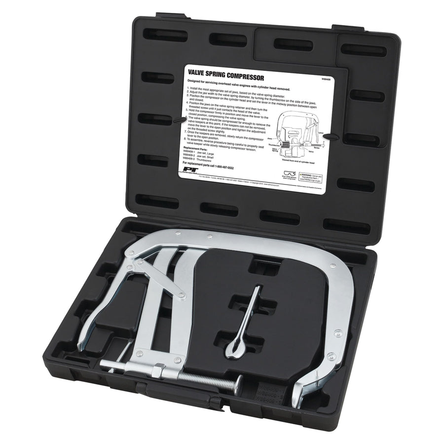 Heavy Duty Performance Tool W89409 Valve Spring Compressor, Jaws Small and Large Included