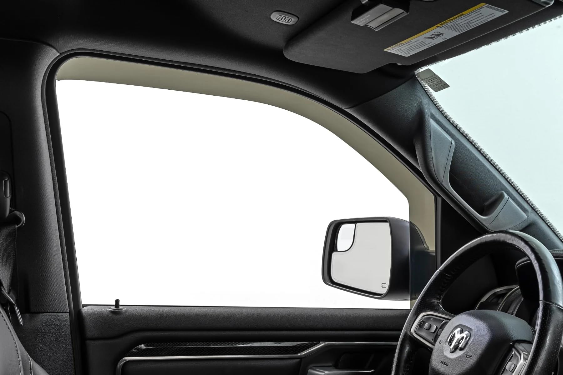 Rough Country Window Rain Guards in-Channel for Ram 1500 (2019-2025), 1500 TRX Crew Cab (2021-2024) - Low Profile Window Visors, 4-Pc Rain Guard for Trucks