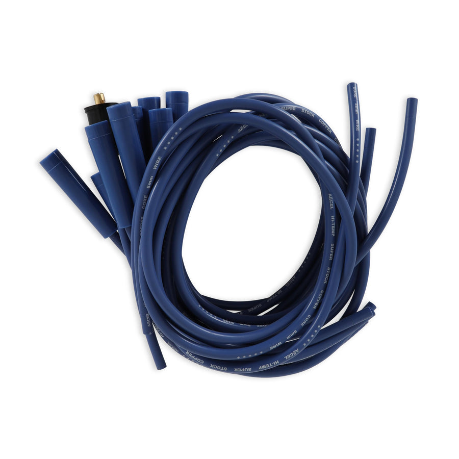 Spark Plug Wire Set ACCEL 4038B - Super Stock - Copper Spiral Core - 8mm - Blue