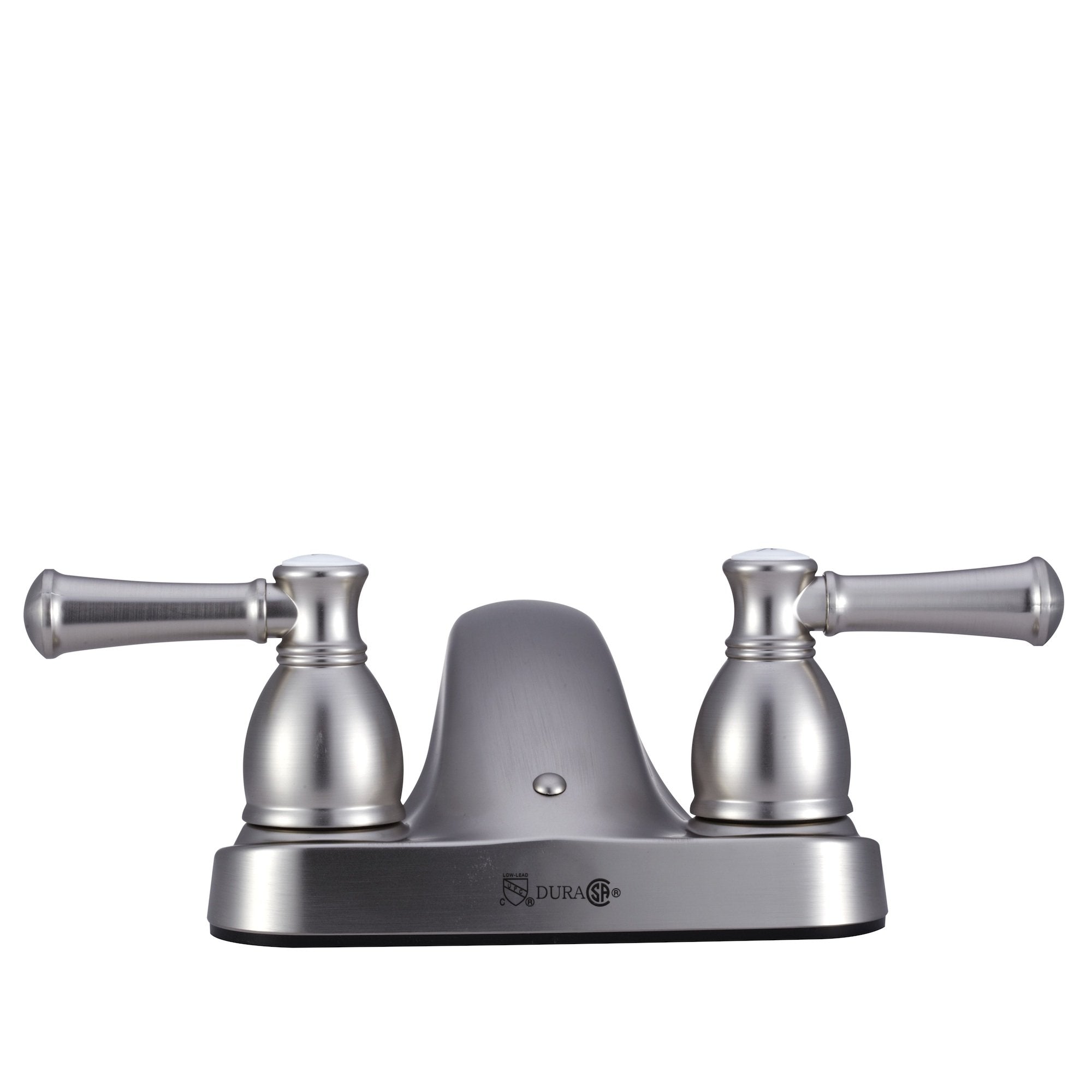 Dura Faucet RV Bathroom Faucet DF-PL700L-SN with Classical Hot and Cold Handles (Brushed Satin Nickel)
