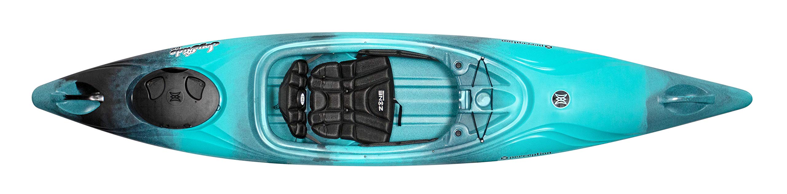 Joyride 12 Perception | Sit Inside Kayak for Adults and Kids | Recreational and Multi-Water Kayak with Selfie Slot | 12' 2" | Dapper