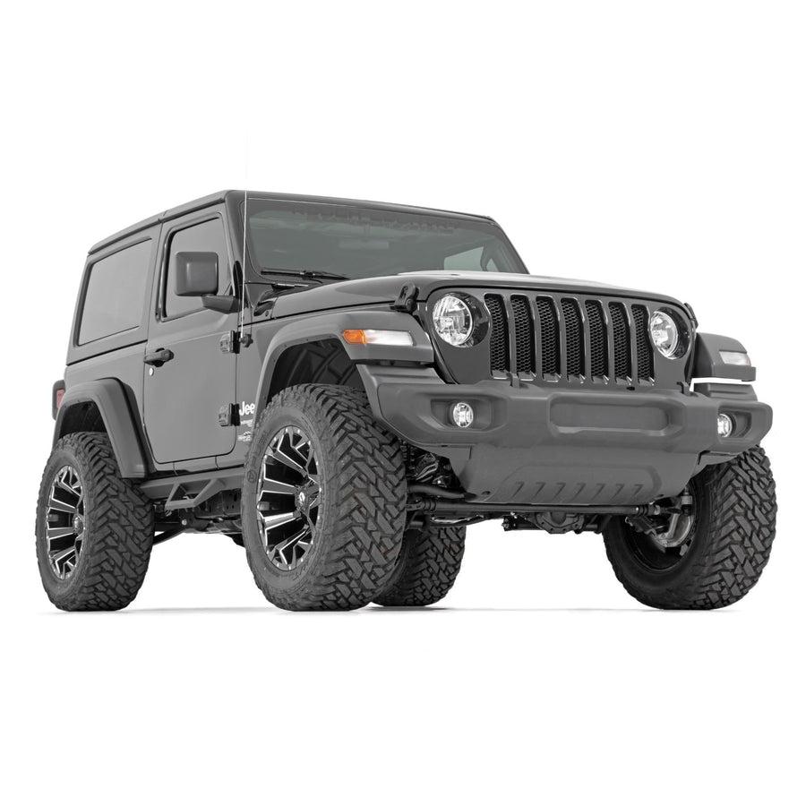 Rough Country 2.5" Lift Kit for Jeep Wrangler JL 2-Door w/ N3 Shocks (2024-2025) - Includes Front & Rear N3 Shock Absorbers, Lifted Coil Springs